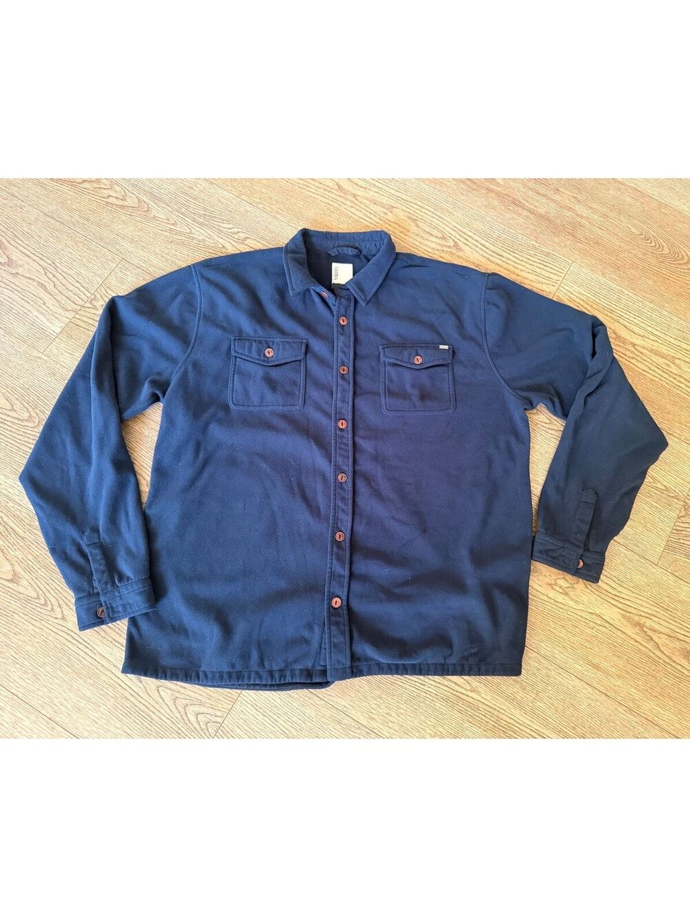 Vuori Aspen Shirt Jacket Men's Navy Fleece Shacket Size XXL V237